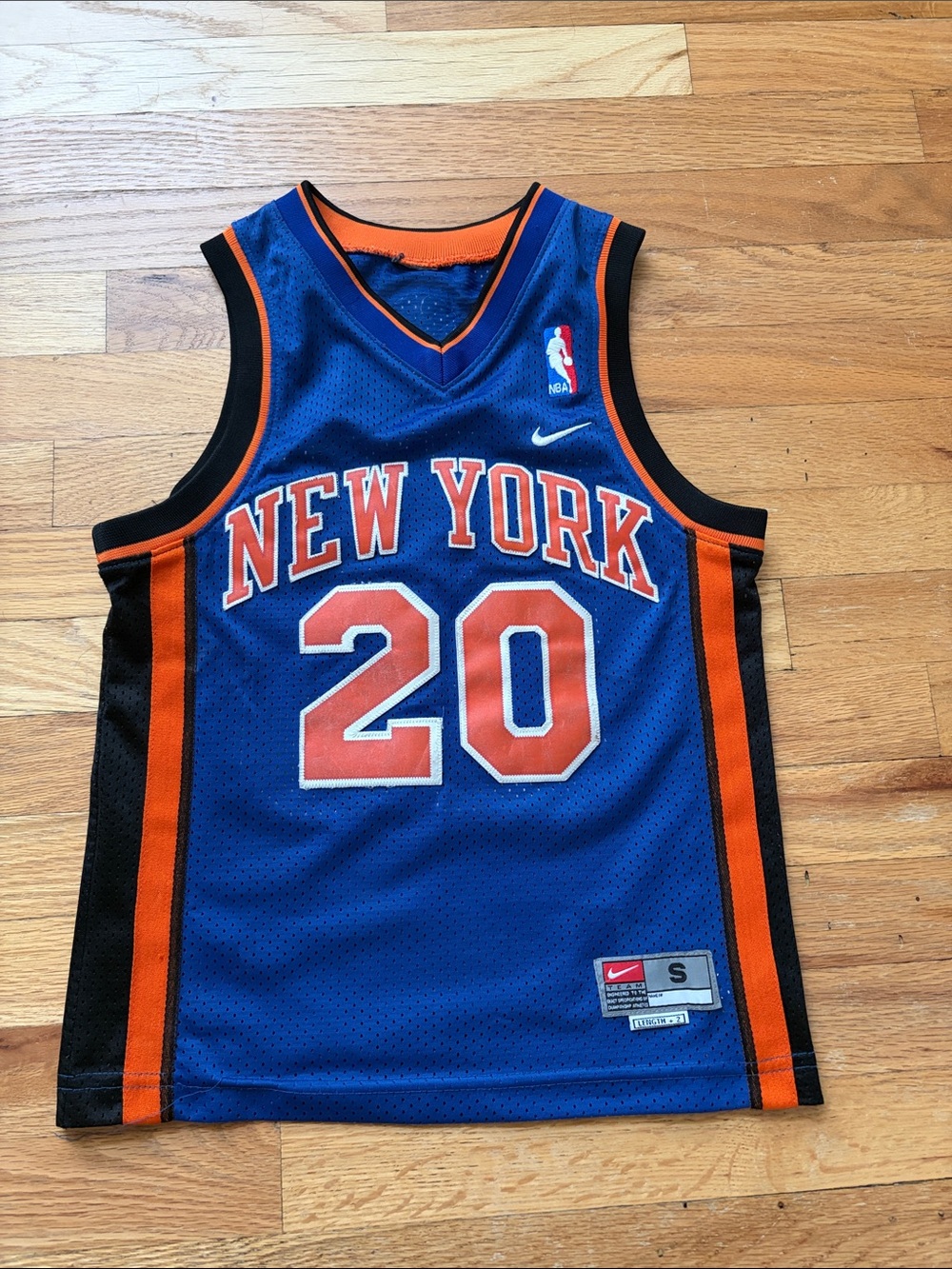 vintage nike youth NY Knicks Allan Houston stitched jersey sz small 8/10